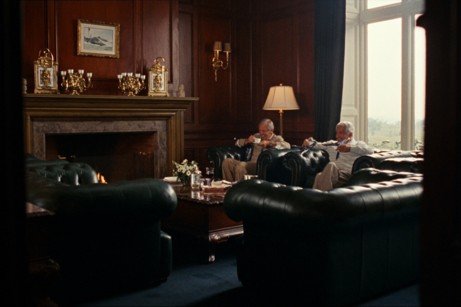 The members' lounge in warm morning light