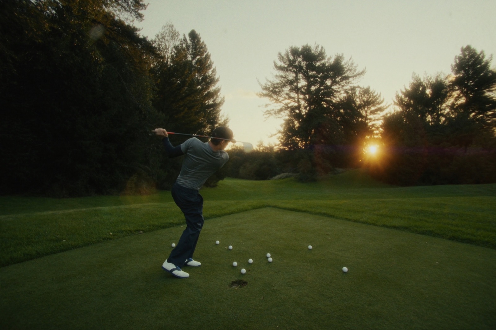 Golden hour at the practice range